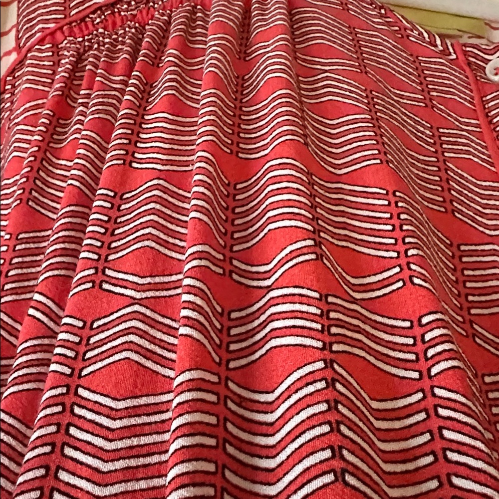 MAEVE | Anthropologie Victoria Midi Dress Button Down Retro Chevron Pattern - Picture 9 of 16